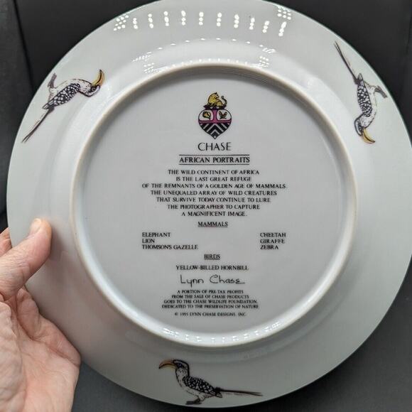 Lynn Chase Plate African Portraits Gazelle Luncheon Dinner 9 Inch Safari 1990s - Picture 3 of 10